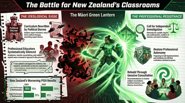 “The Education Factory Fire: How New Zealand’s Government Is Torching Professional Expertise and Feeding Children to Ideology” - 30 January 2026