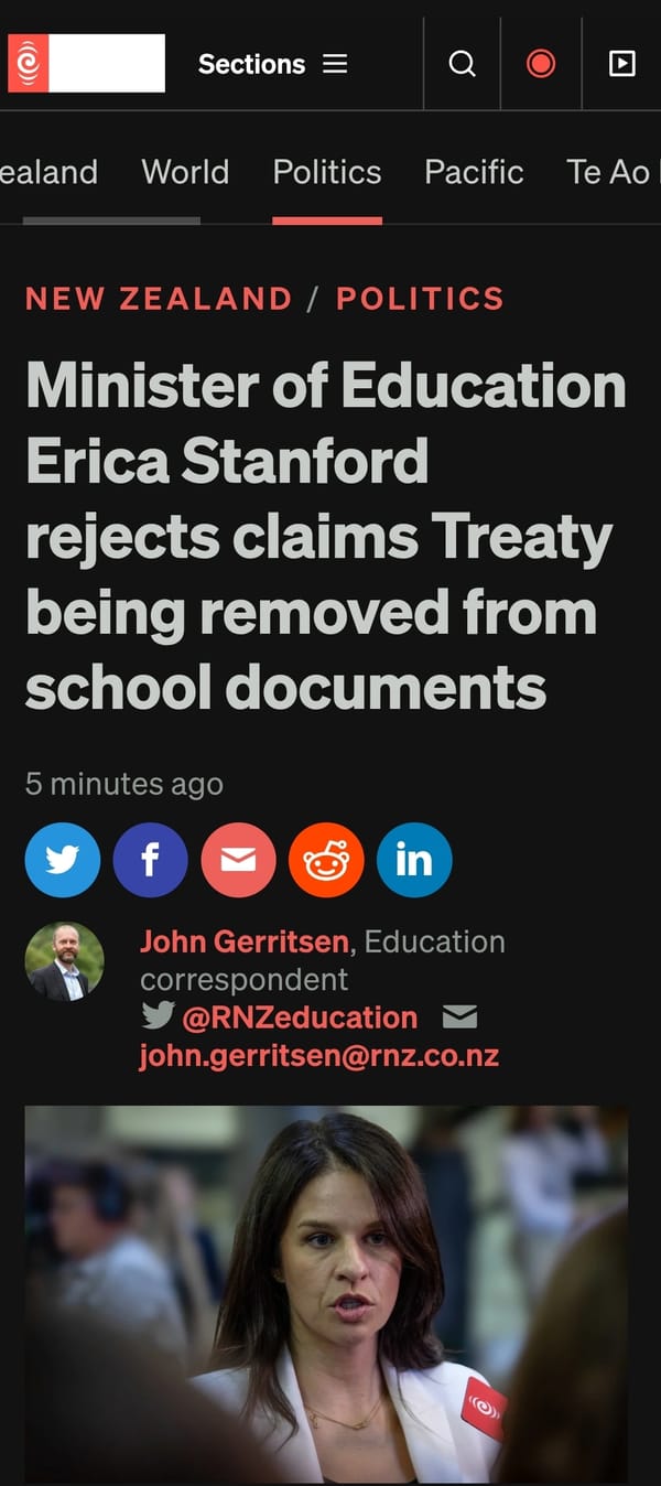 Exposing Erica Stanford's Blatant Deception About Treaty Erasure in Education” - 4 September 2025