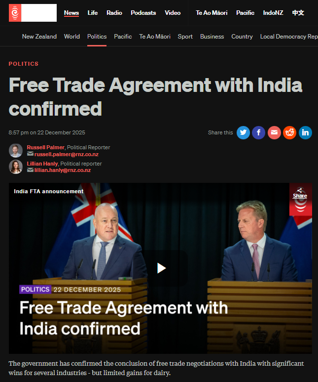 “THE INDIA FTA BETRAYAL: A Two-Part Reckoning” - 23 December 2025