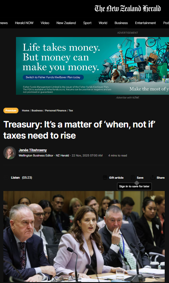 “Treasury Tax Panic: Dissecting the Myth of Inevitable Tax Hikes” - 23 November 2025