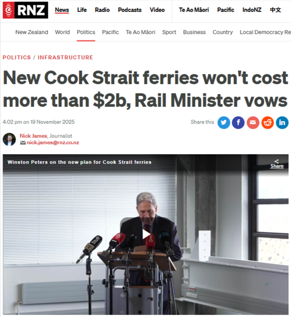 “The Cook Strait Ferry Gambit” - 20 November 2025