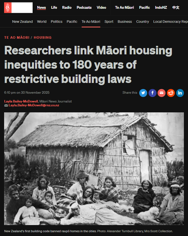 “Te Raupō Houses Ordinance 1842—Colonial Dispossession Through “Fire Safety”” - 1 December 2025