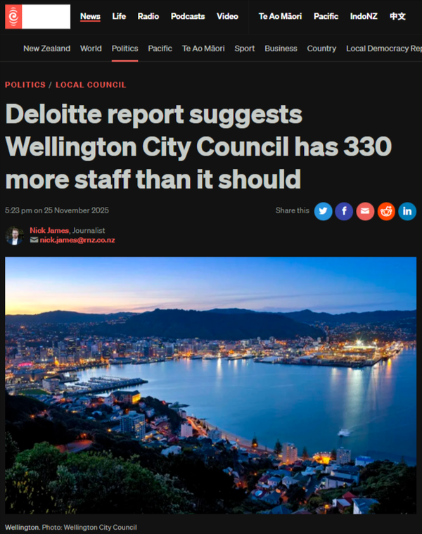 “Deloitte’s Playbook for Hollowing Out Wellington City Council” - 26 November 2025