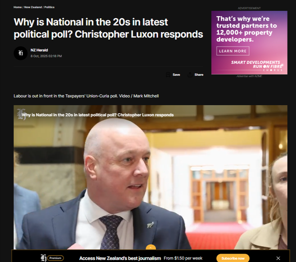 “The Chickens Come Home to Roost: Why National’s Polling Collapse Exposes the Rotten Core of Neoliberal Austerity” - 9 October 2025