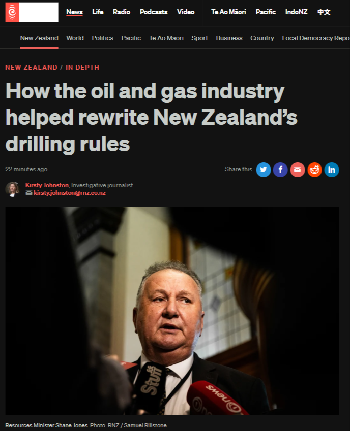 “The Corporate Capture of Aotearoa’s Waters: How Oil and Gas Lobbyists Rewrote New Zealand’s Laws” - 25 November 2025