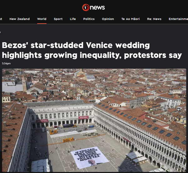 "When Billionaires Rent Venice" - 25 June 2025